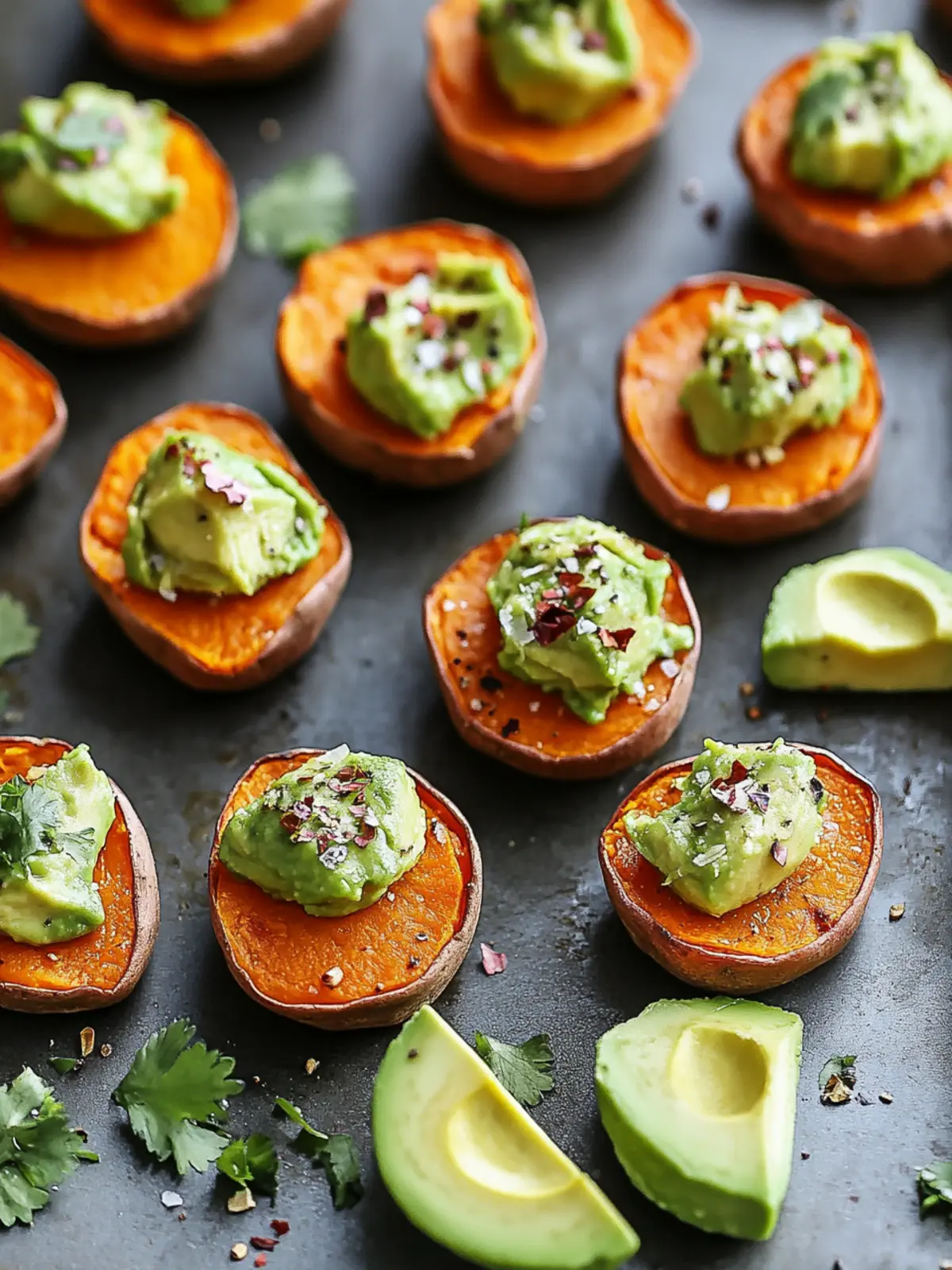 Sweet Potato Bites with Avocado