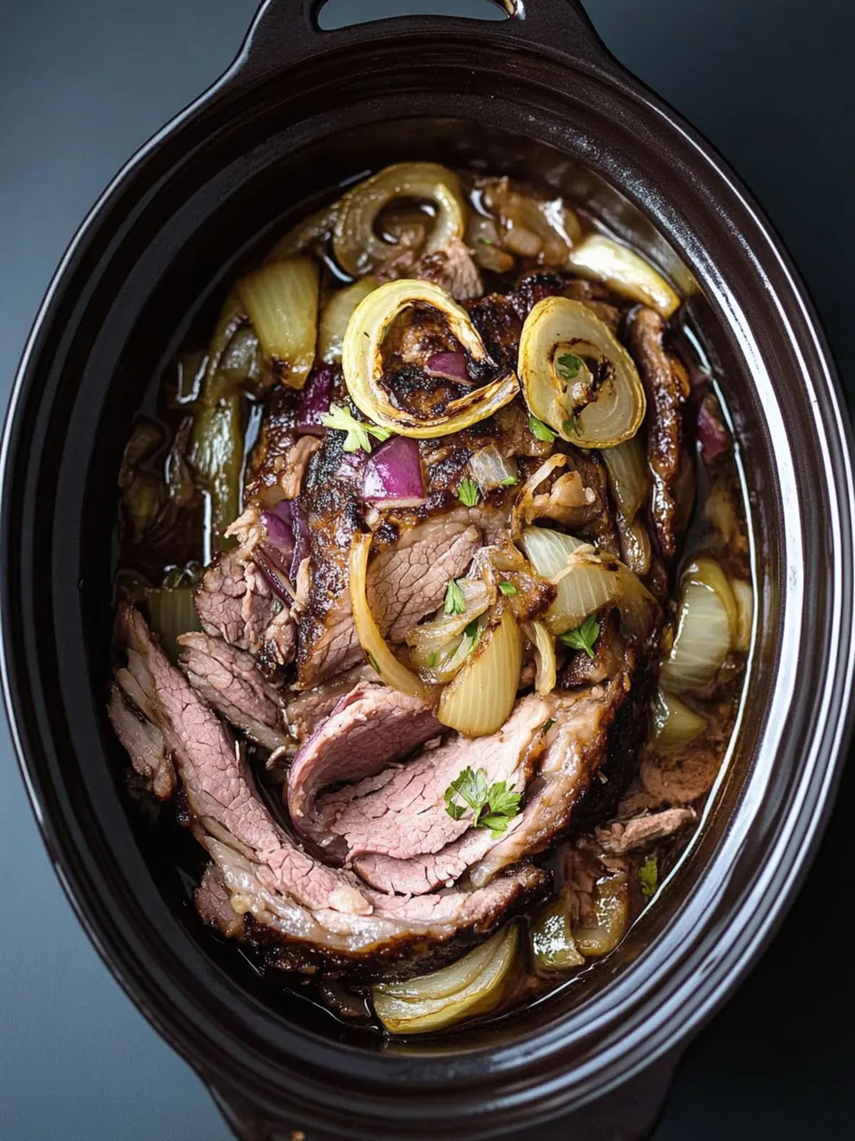 Mouthwatering Slow Cooker Beef Brisket and Onions Magic 3 Slow Cooker Beef Brisket and Onions