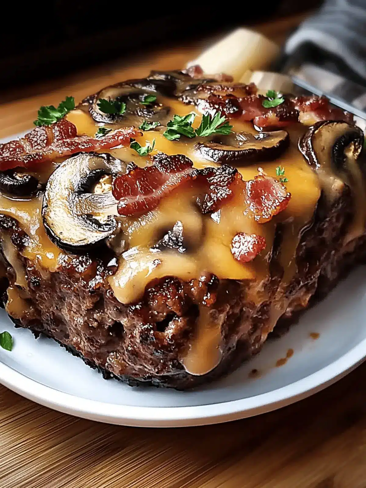 Swiss Bacon Mushroom Meatloaf Comfort Food Redefined 4 Swiss Bacon Mushroom Meatloaf