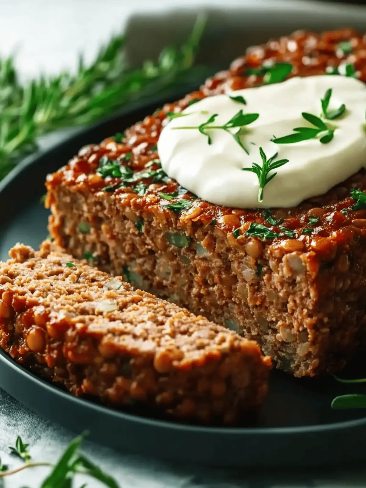 Savory Lentil Meatloaf: A Comforting Vegan Delight 3 Lentil Meatloaf
