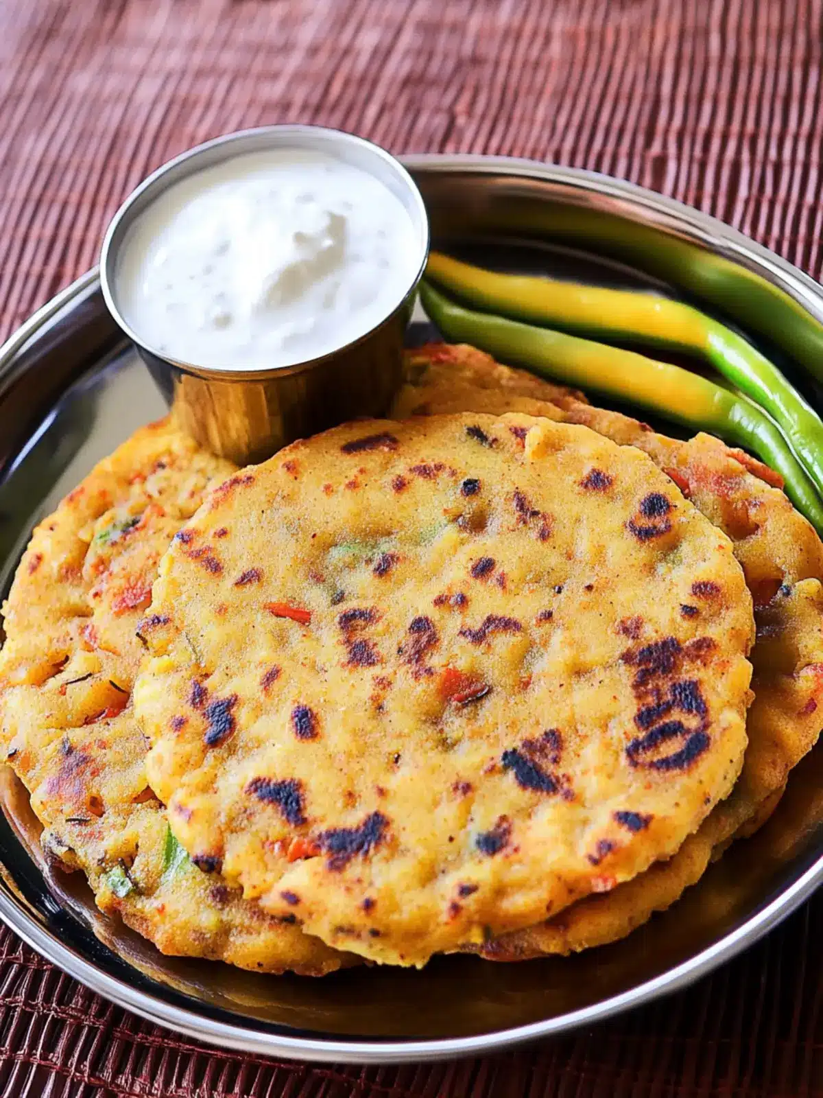 Gajar Mooli Wali Makki ki Roti