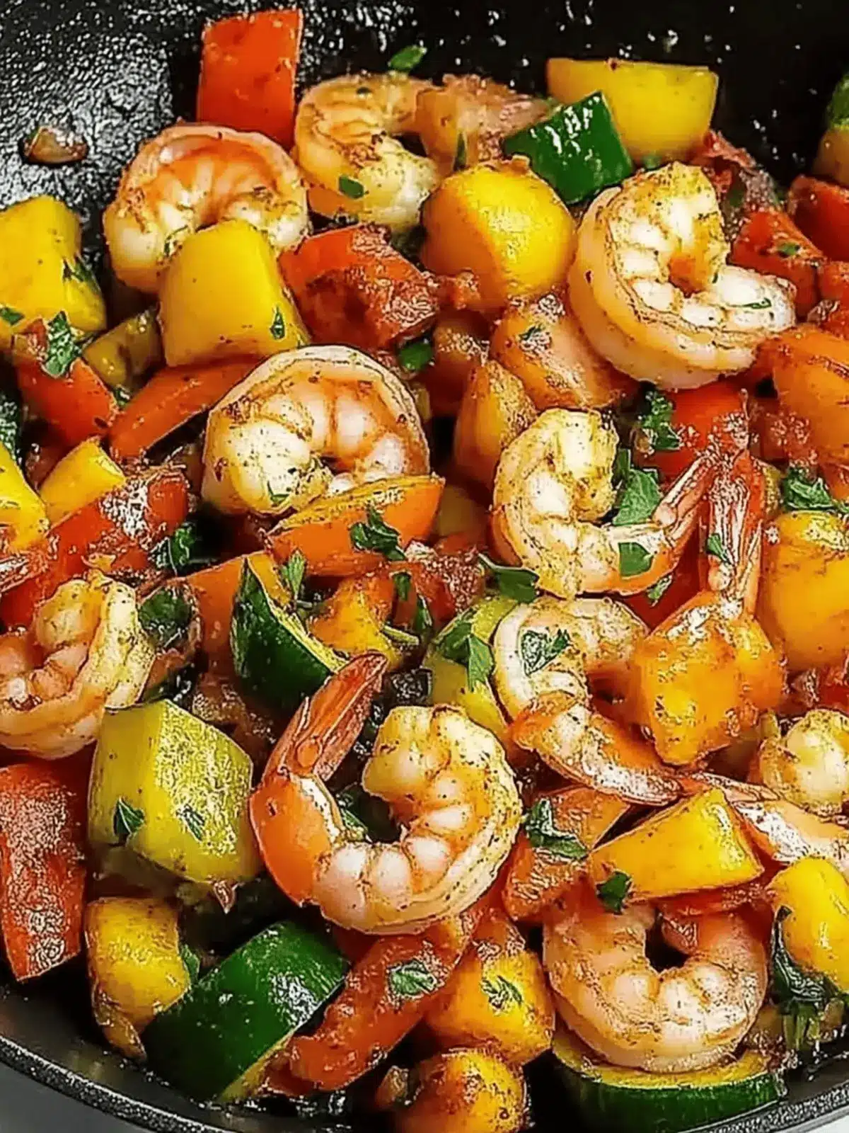 Savory Shrimp and Vegetables Skillet: Quick, Healthy Dinner! 3 Shrimp And Vegetables Skillet