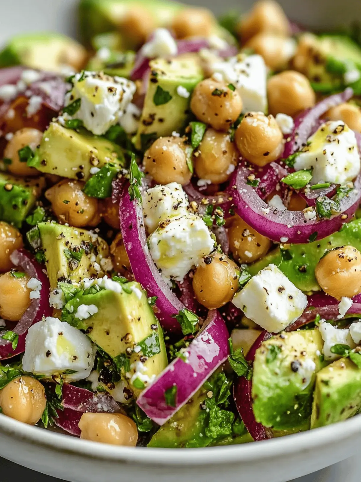 Chickpea Feta Avocado Salad: Quick, Healthy, and Delicious! 4 Chickpea Feta Avocado Salad
