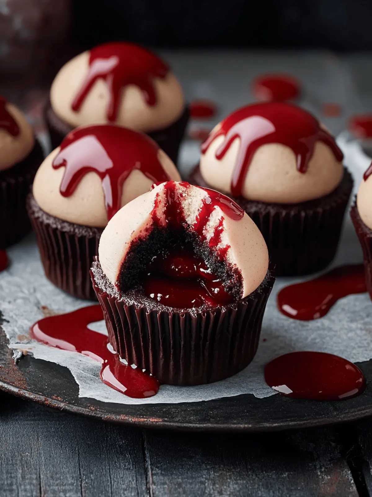 Vampire Bite Halloween Cupcakes: Creepy Treats You Can't Resist 2 Vampire Bite Halloween Cupcakes