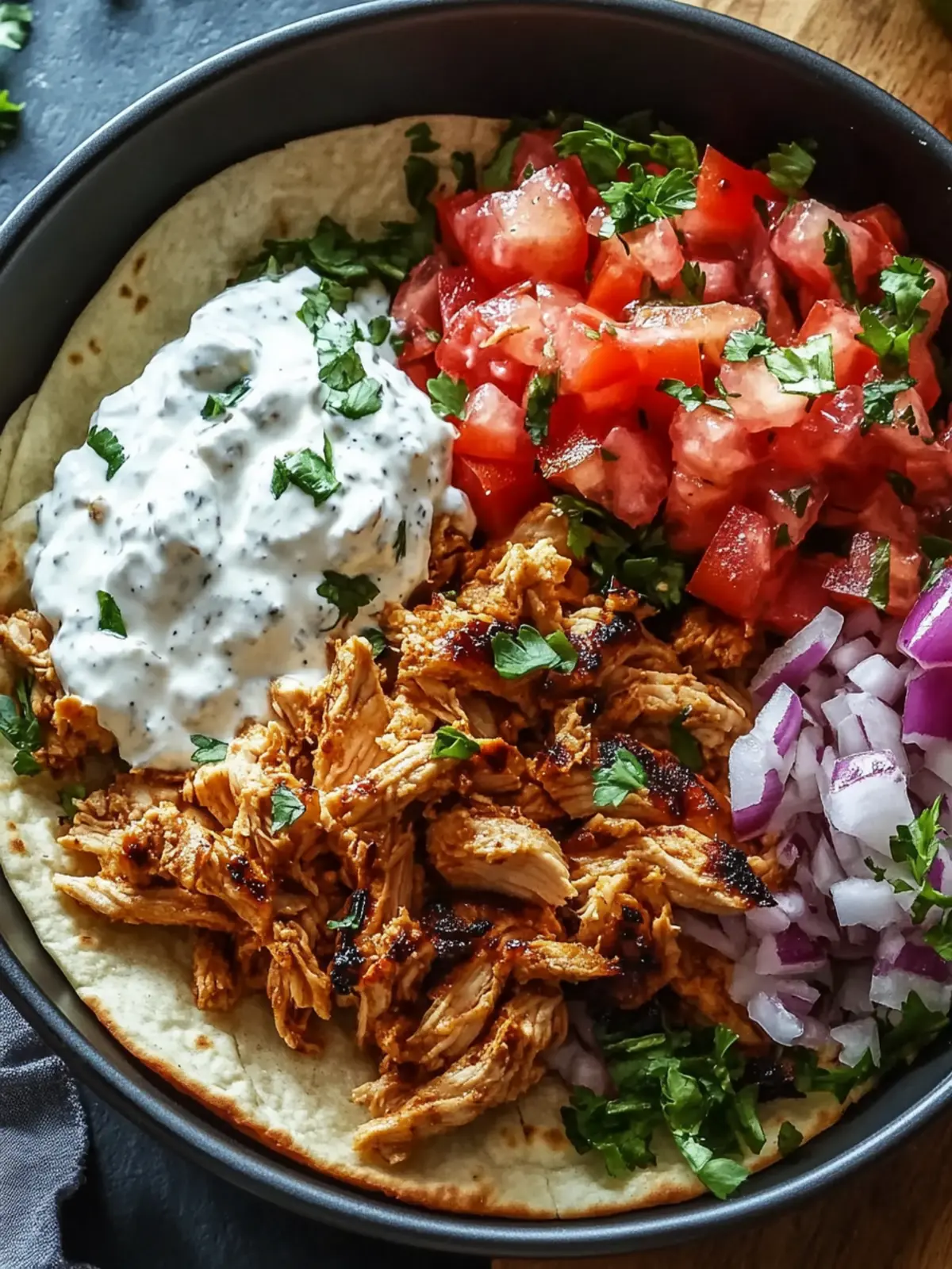 Slow Cooker Chicken Shawarma