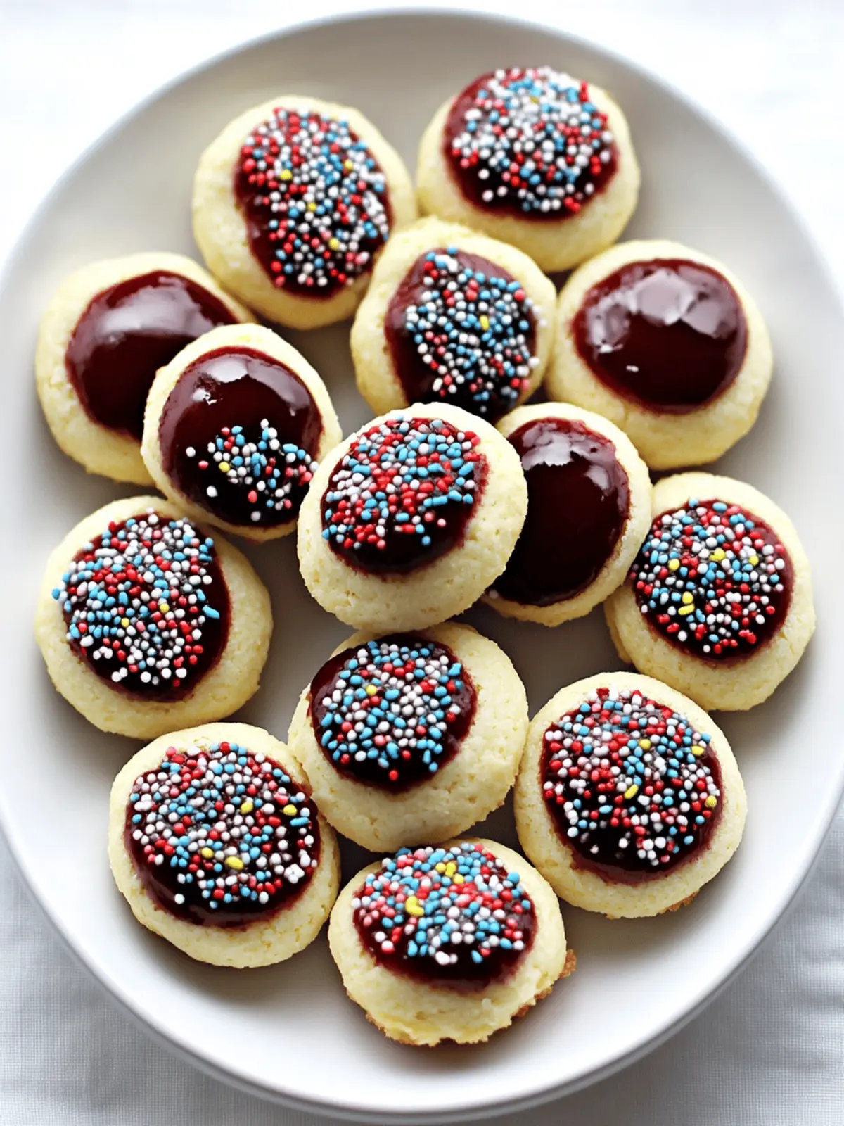Shortbread Thumbprint Cookies with Fun Chocolate Footballs 4 Shortbread Thumbprint Cookies with Fun Chocolate Footballs