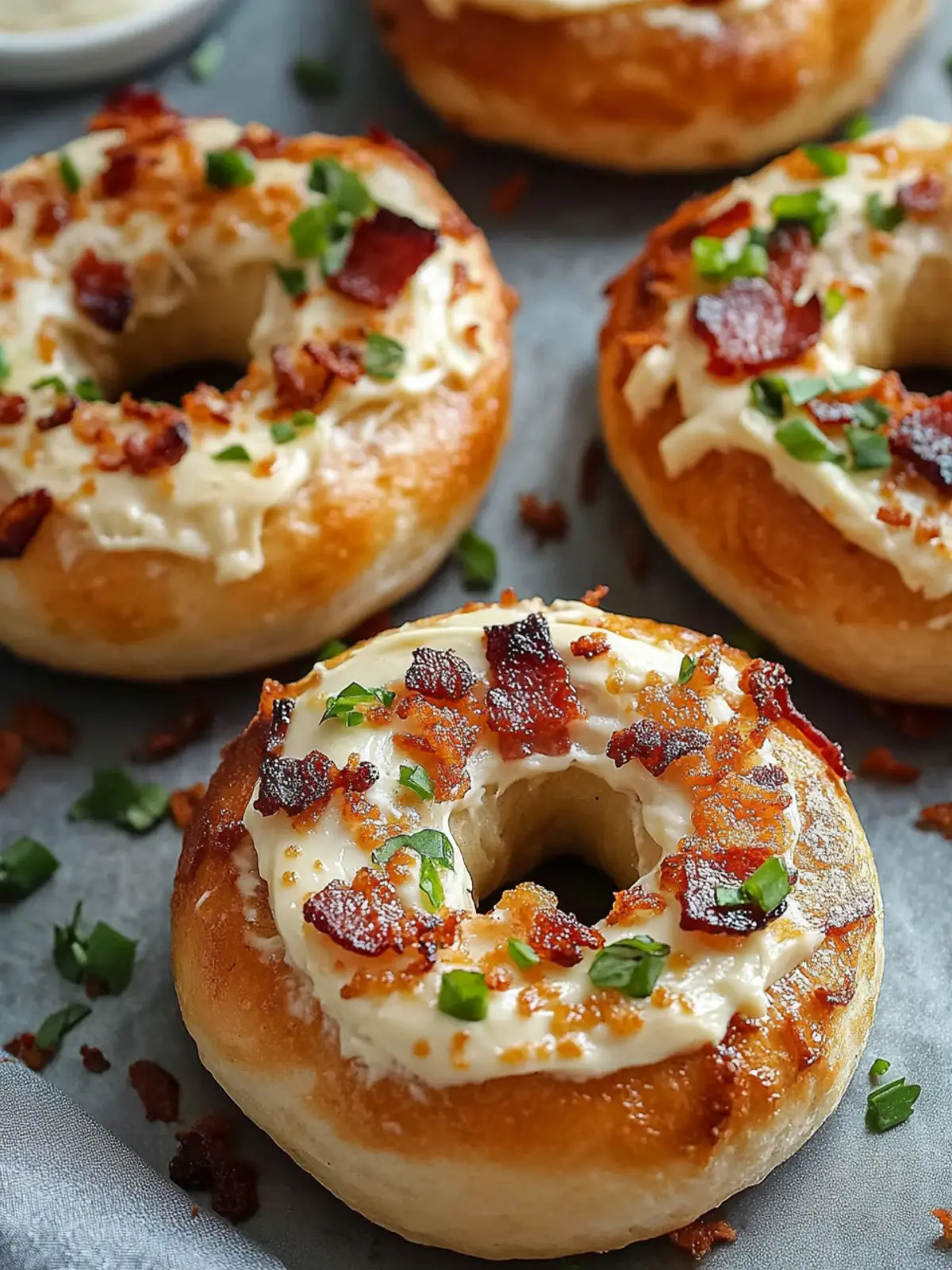 Bacon Cream Cheese Bagels