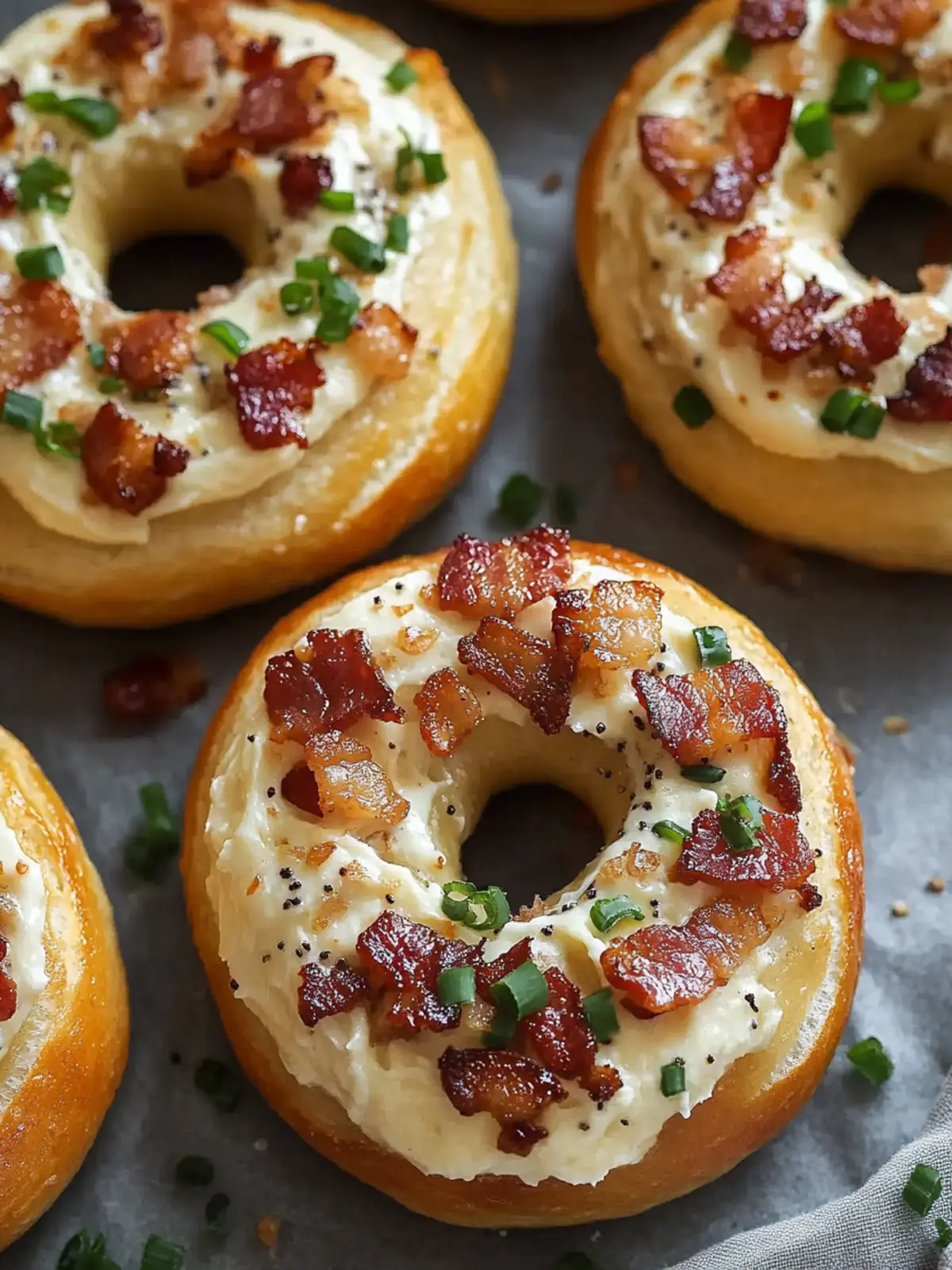 Bacon Cream Cheese Bagels