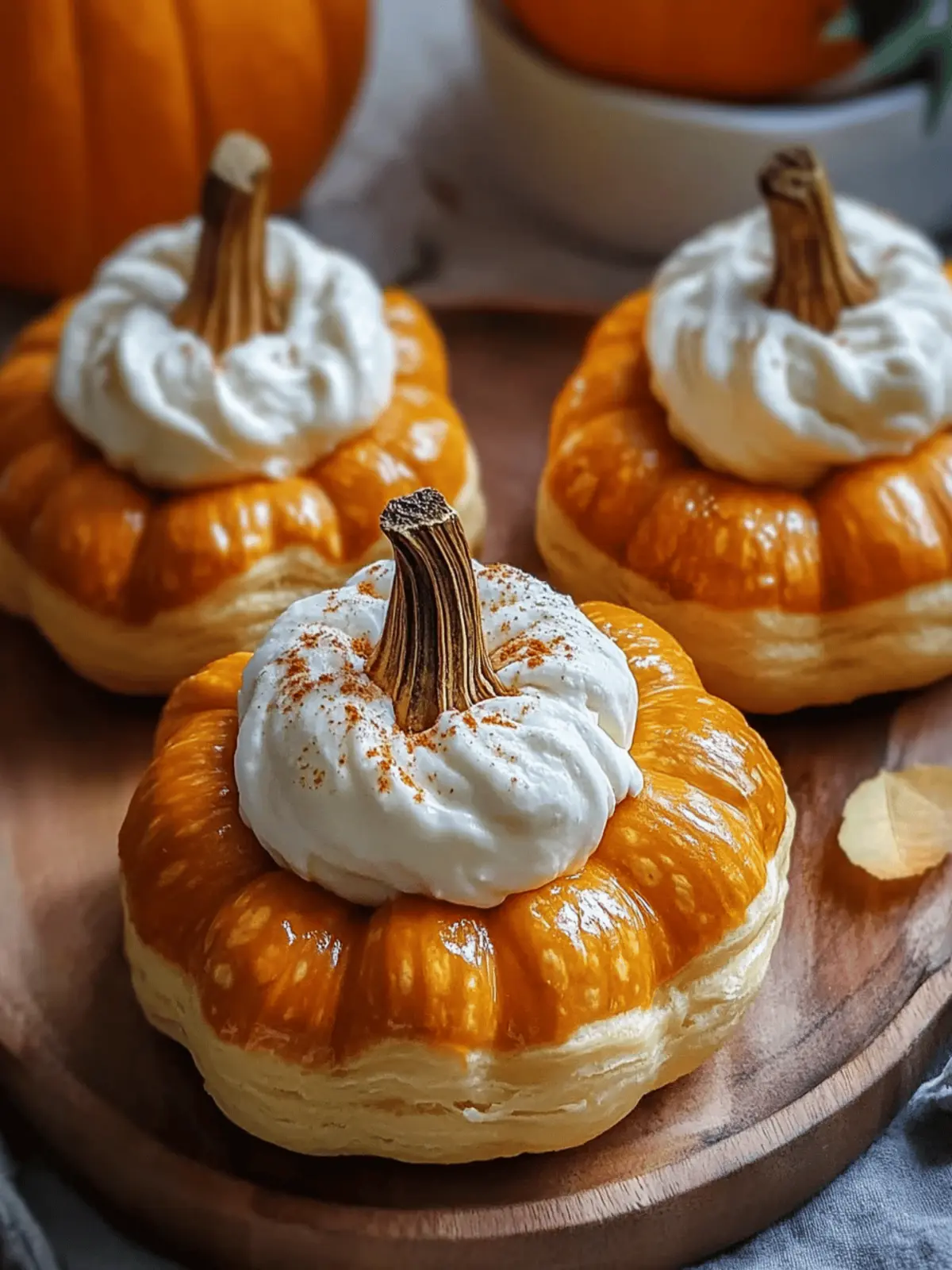 Crescent Pumpkins with Cream Cheese