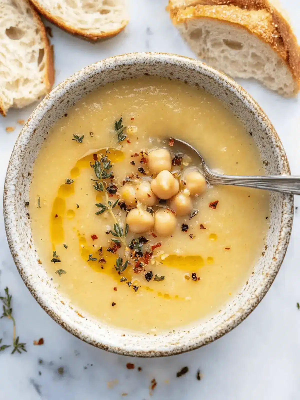 Vegan Garlic Chickpea Soup