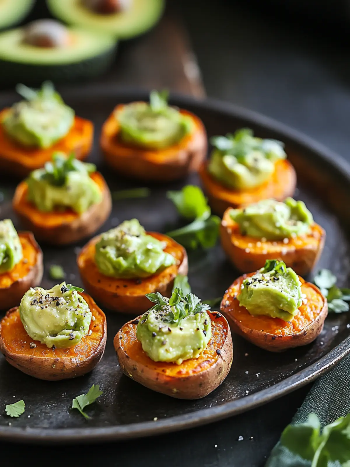 Sweet Potato Bites with Avocado