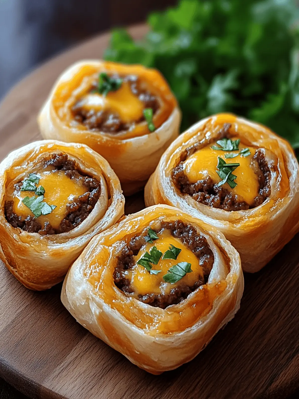 Cheeseburger Rollups: Your Quick Game Day Flavor Fix 3 Cheeseburger Rollups