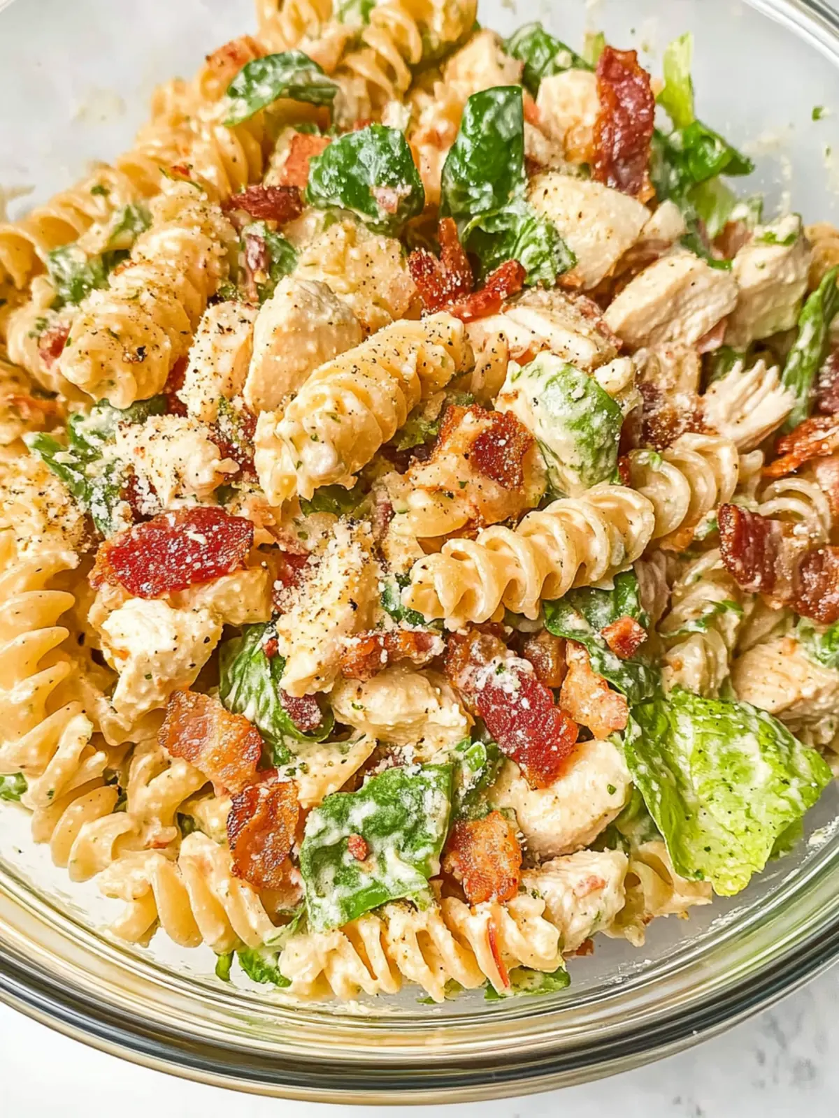 Ultimate Chicken Bacon Ranch Pasta Salad You ll Crave Everyday 3 Chicken Bacon Ranch Pasta Salad