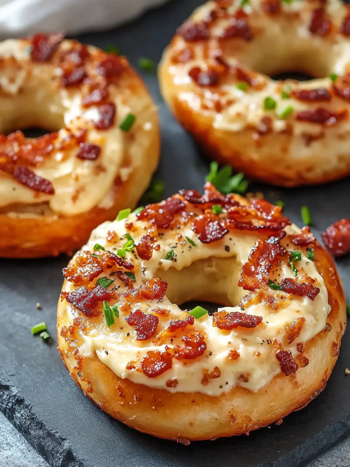 Bacon Cream Cheese Bagels