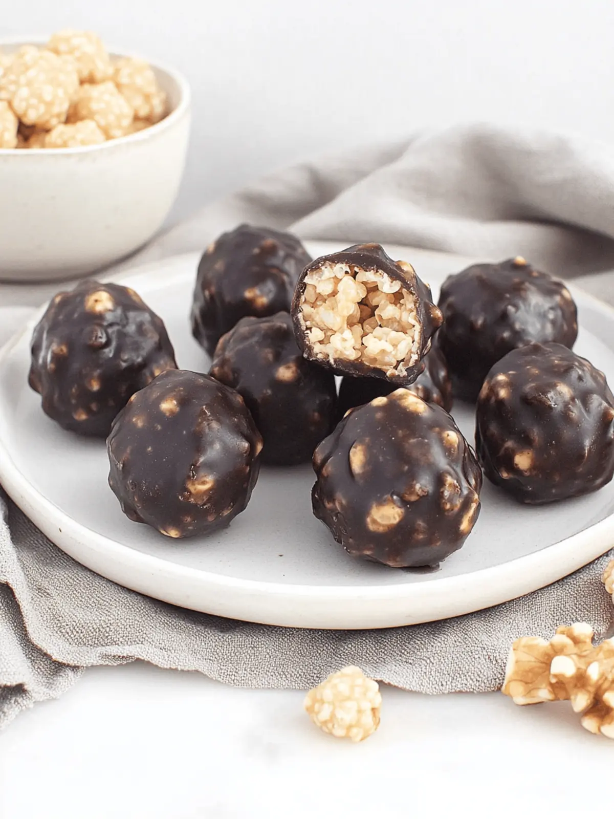Delicious Peanut Butter Balls with Rice Krispies in 5 Minutes 2 Delicious Peanut Butter Balls with Rice Krispies in 5 Minutes