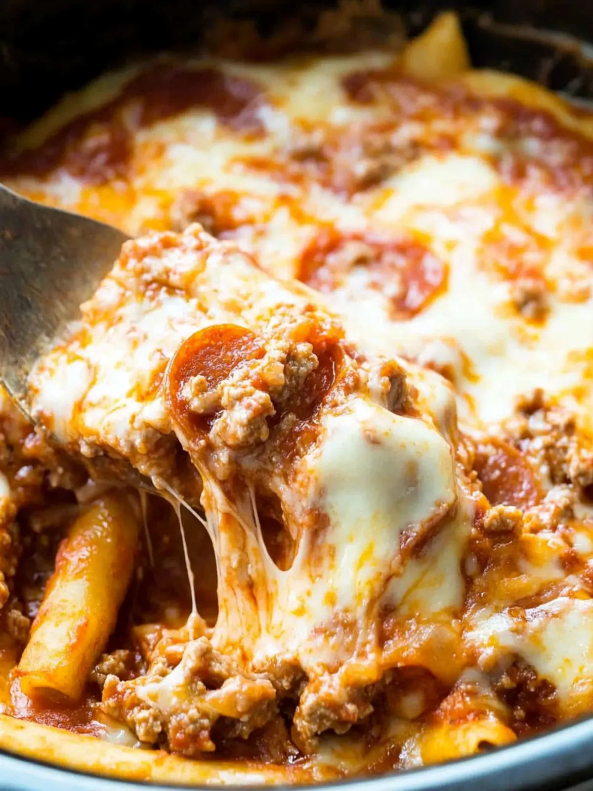 Crock Pot Pizza Casserole