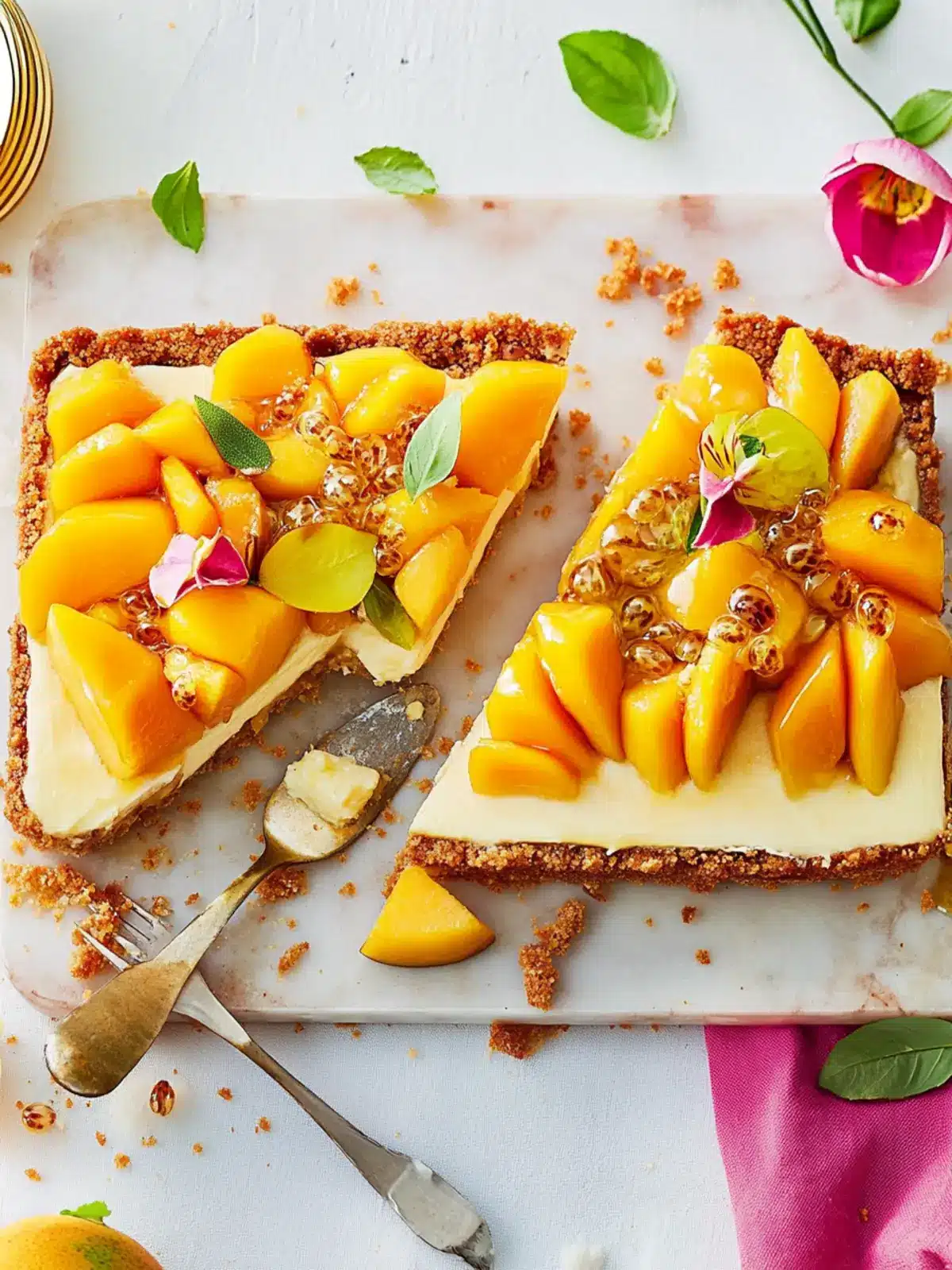 Ginger, Mango and Honey Cheesecake