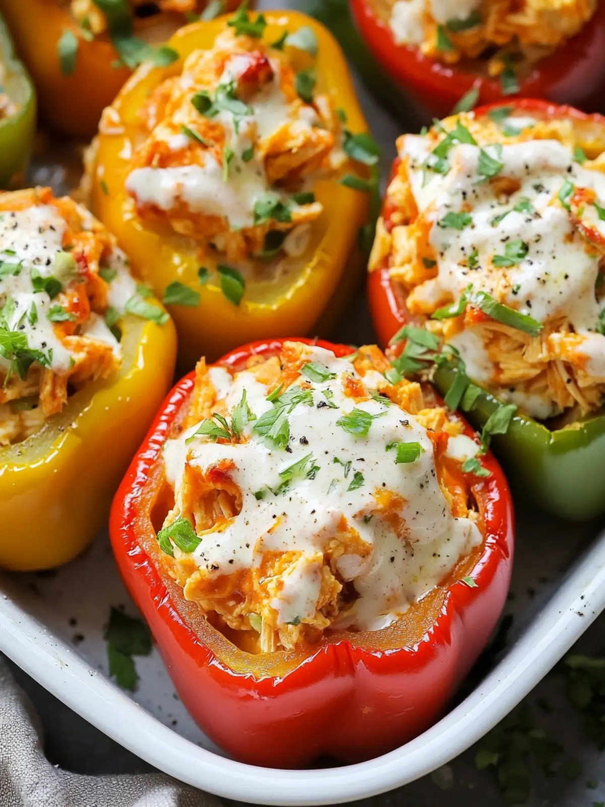 Buffalo Chicken Stuffed Peppers That Everyone Will Love 2 Buffalo Chicken Stuffed Peppers
