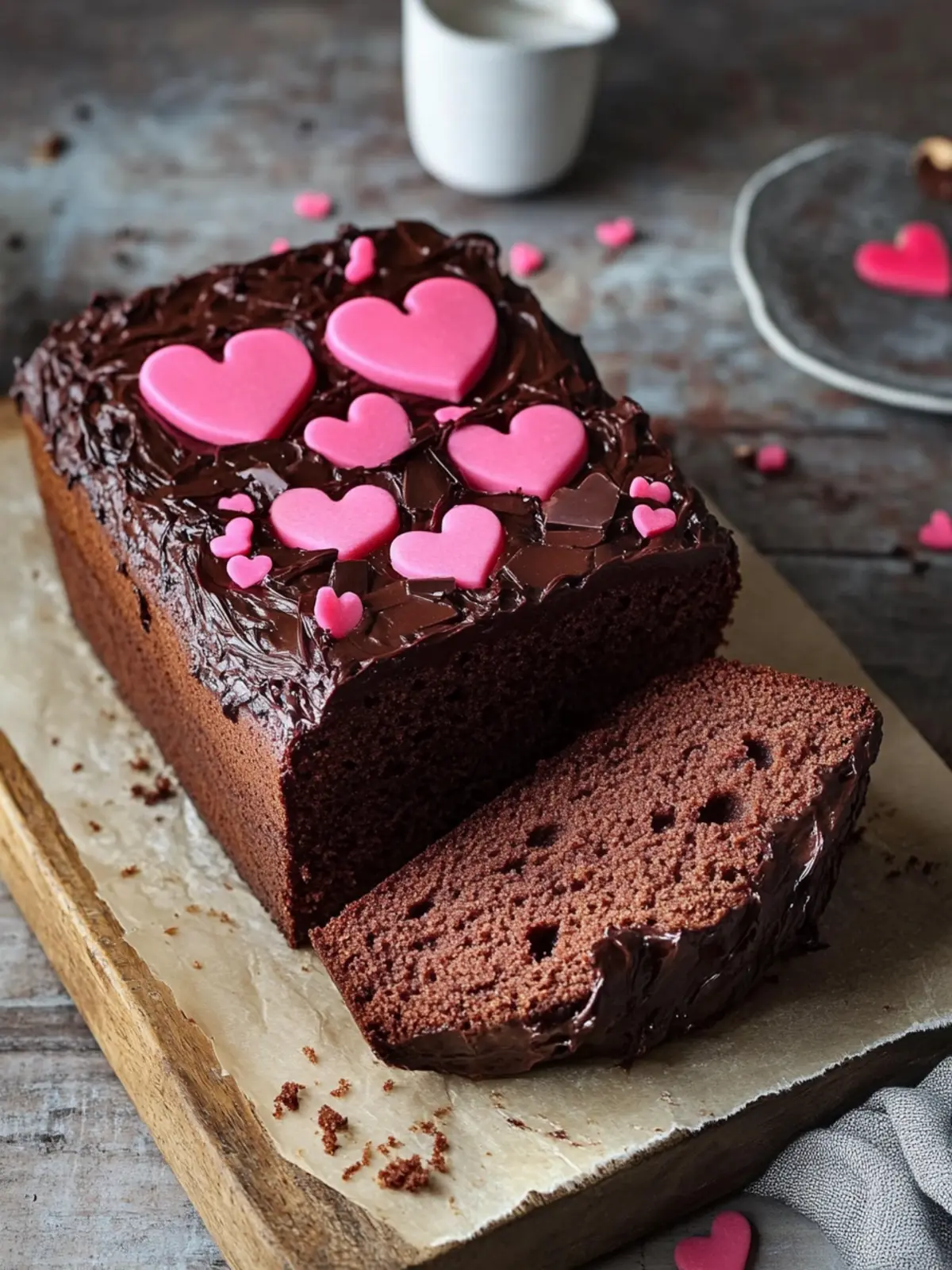 Heart Chocolate Loaf Cake