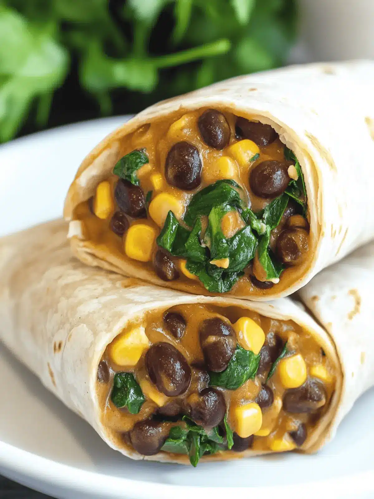 Black Bean and Spinach Burritos