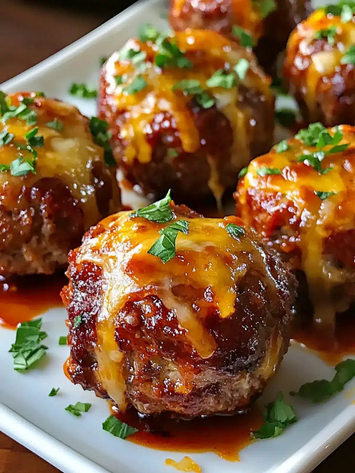 Cheesy Stuffed Meatloaf Bites