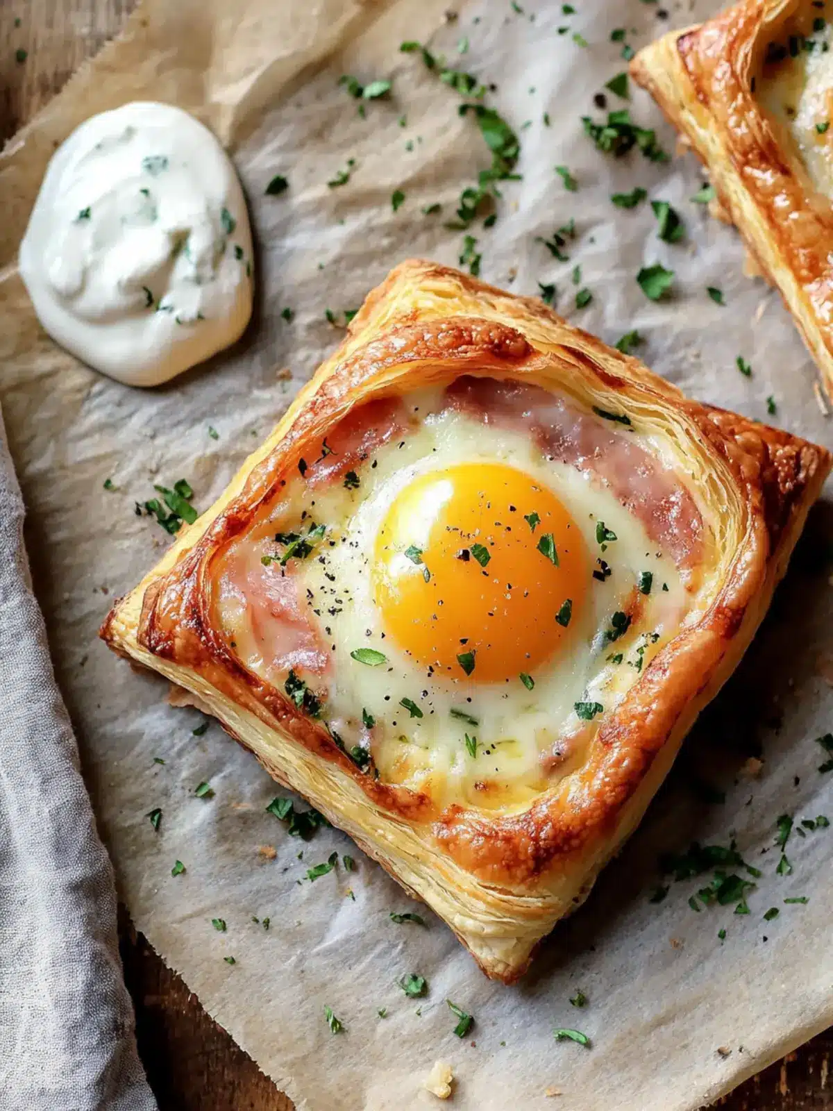 Puff Pastry Croque Madame: A Festive Breakfast Delight 4 Puff Pastry Croque Madame