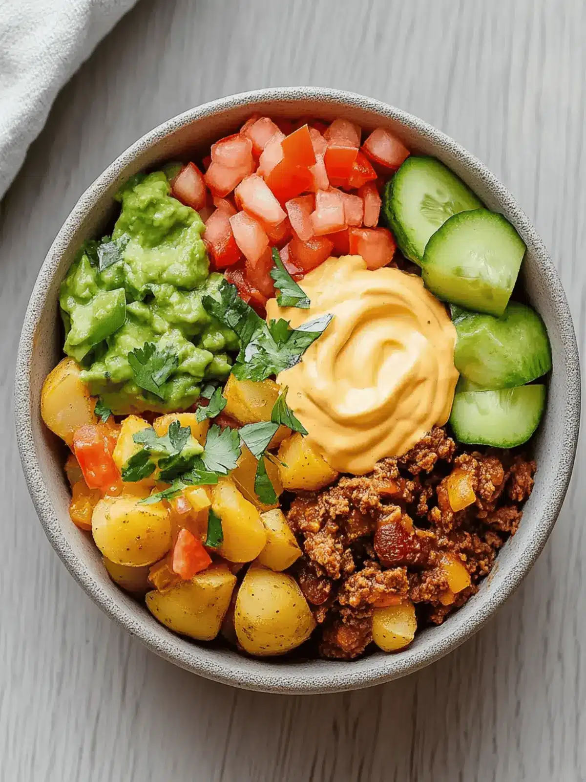 Loaded Fiesta Potato Bowl: A Cheesy, Crispy Family Favorite 2 Loaded Fiesta Potato Bowl