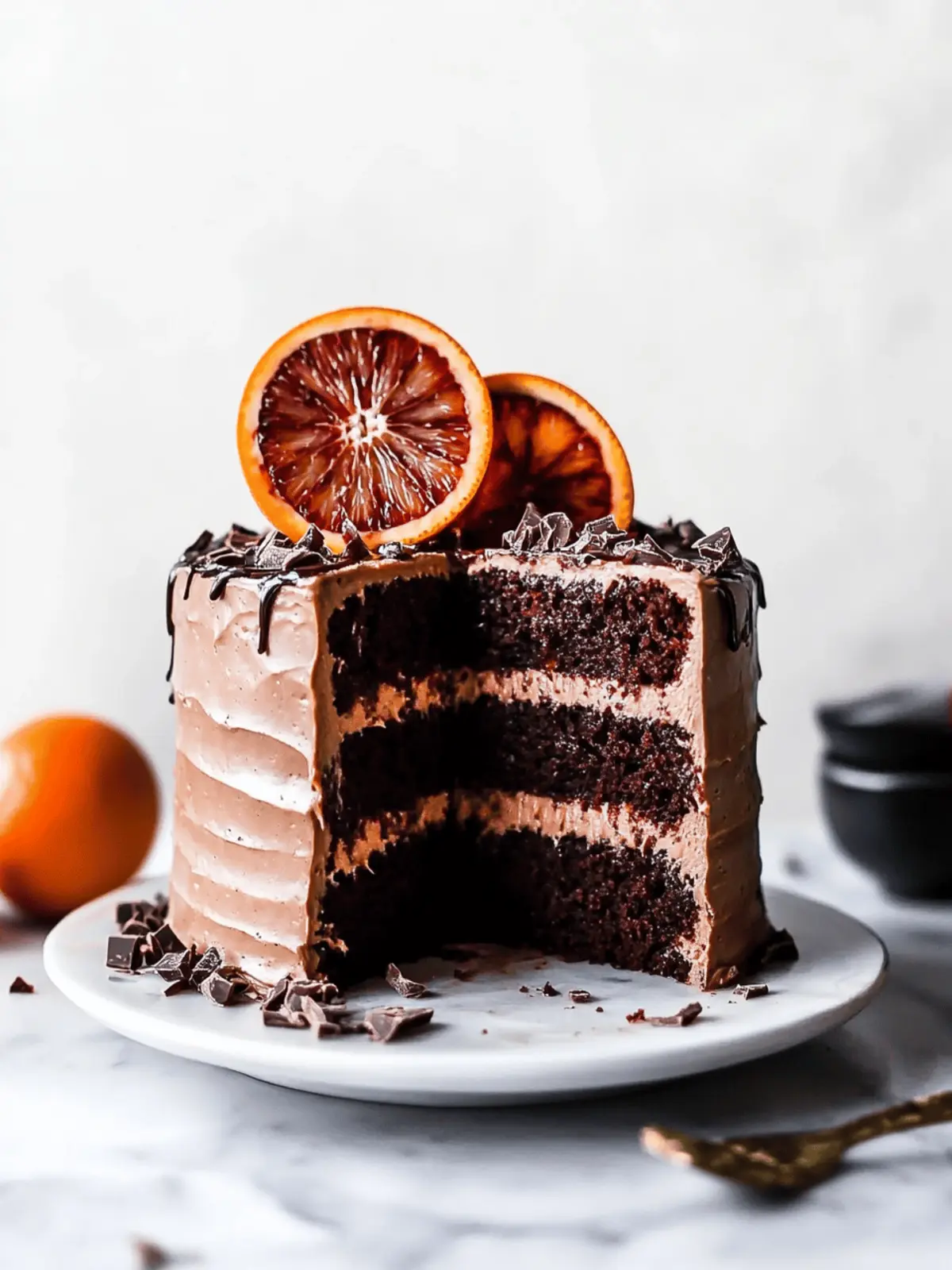 Indulge in Dark Chocolate Blood Orange Cake Bliss 2 Dark Chocolate Blood Orange Cake