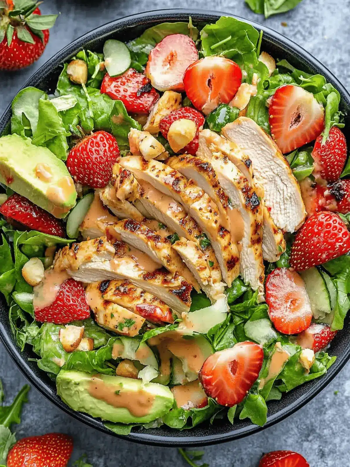 Strawberry Chicken Salad with Zingy Mustard Vinaigrette 2 Strawberry Chicken Salad with Zingy Mustard Vinaigrette
