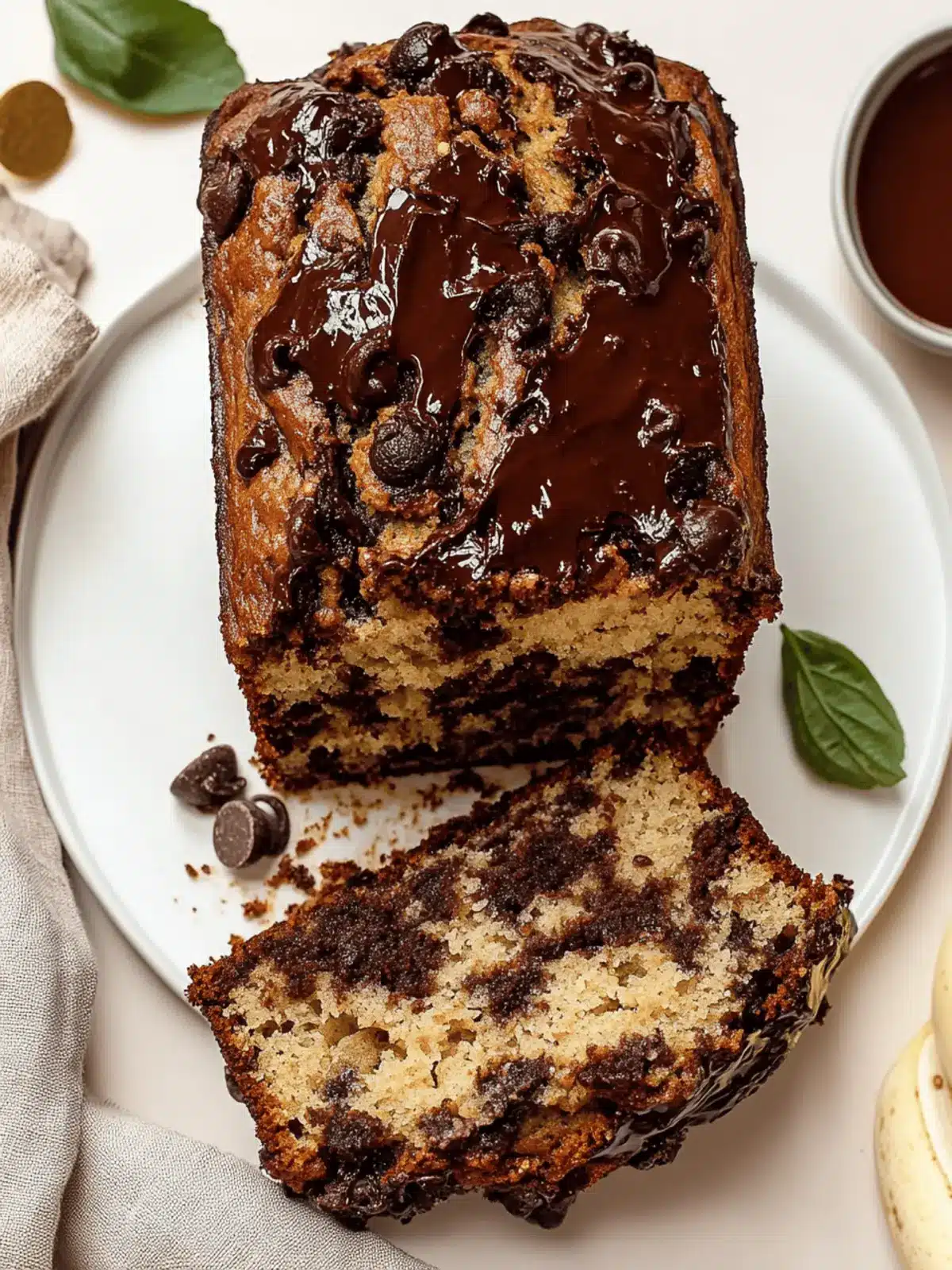Moist Chocolate Chip Banana Bread with a Vegan Twist 4 Chocolate Chip Banana Bread