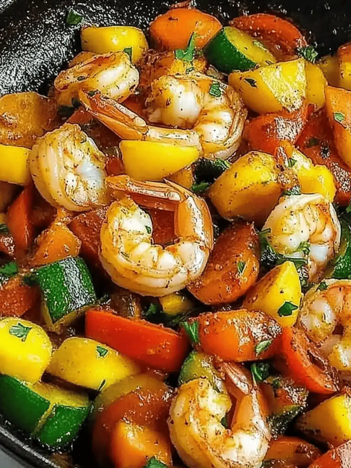 Savory Shrimp and Vegetables Skillet: Quick, Healthy Dinner! 4 Shrimp And Vegetables Skillet