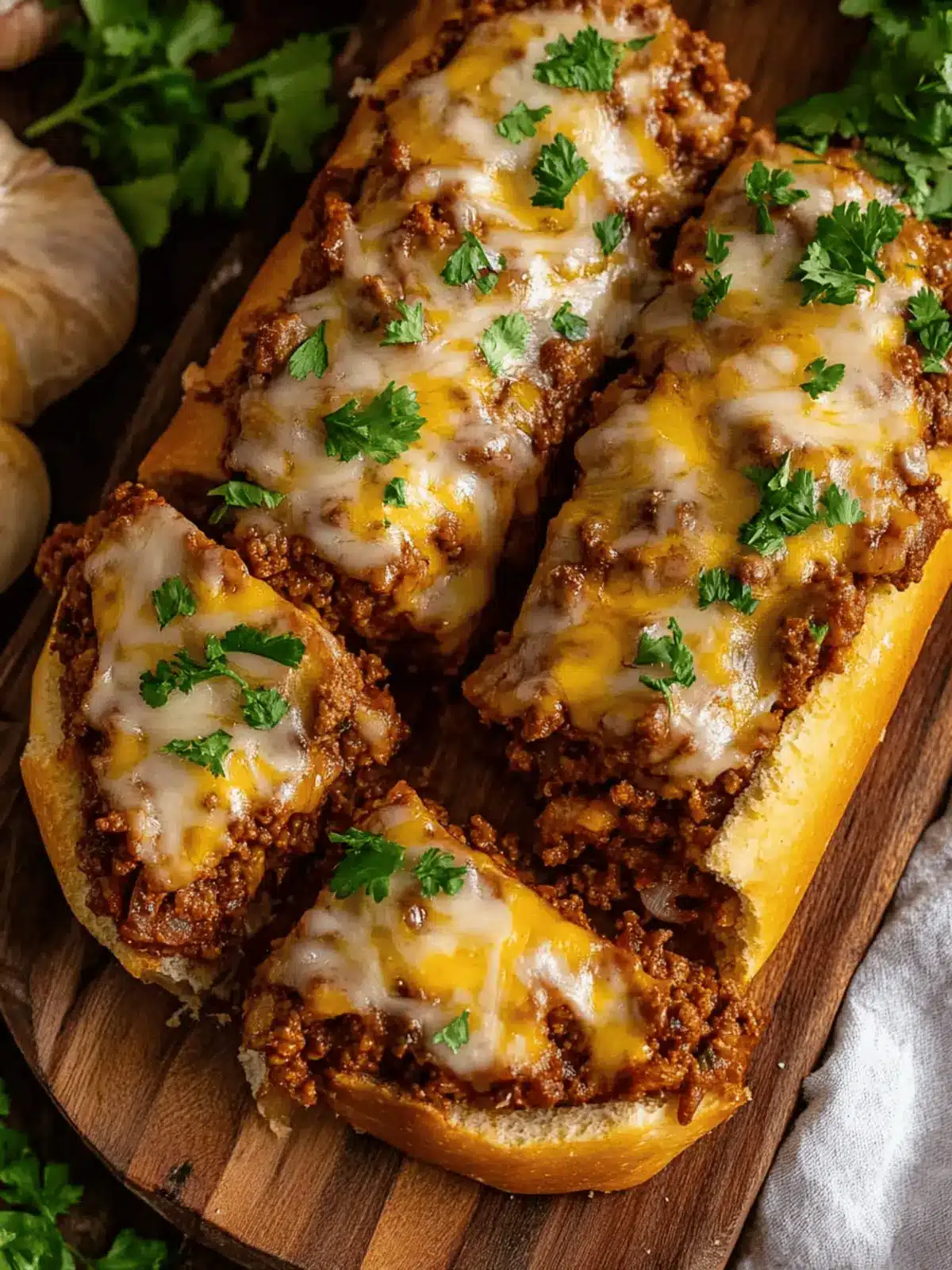 Sloppy Joe Garlic Bread: The Ultimate Comfort Food Delight 4 Sloppy Joe Garlic Bread