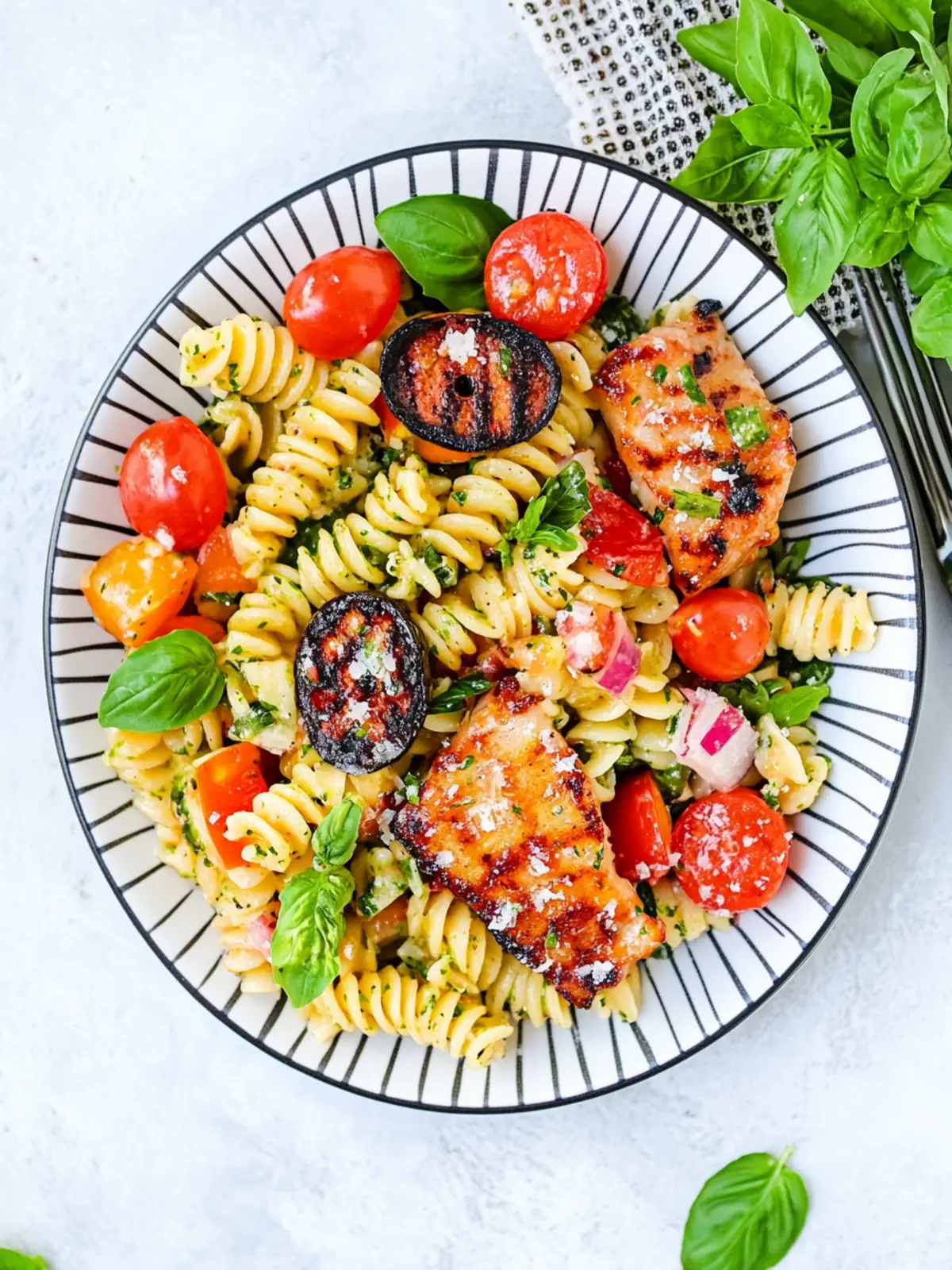 Vibrant Tri Color Rotini Pasta Salad for Perfect Picnics 3 Tri Color Rotini Pasta Salad