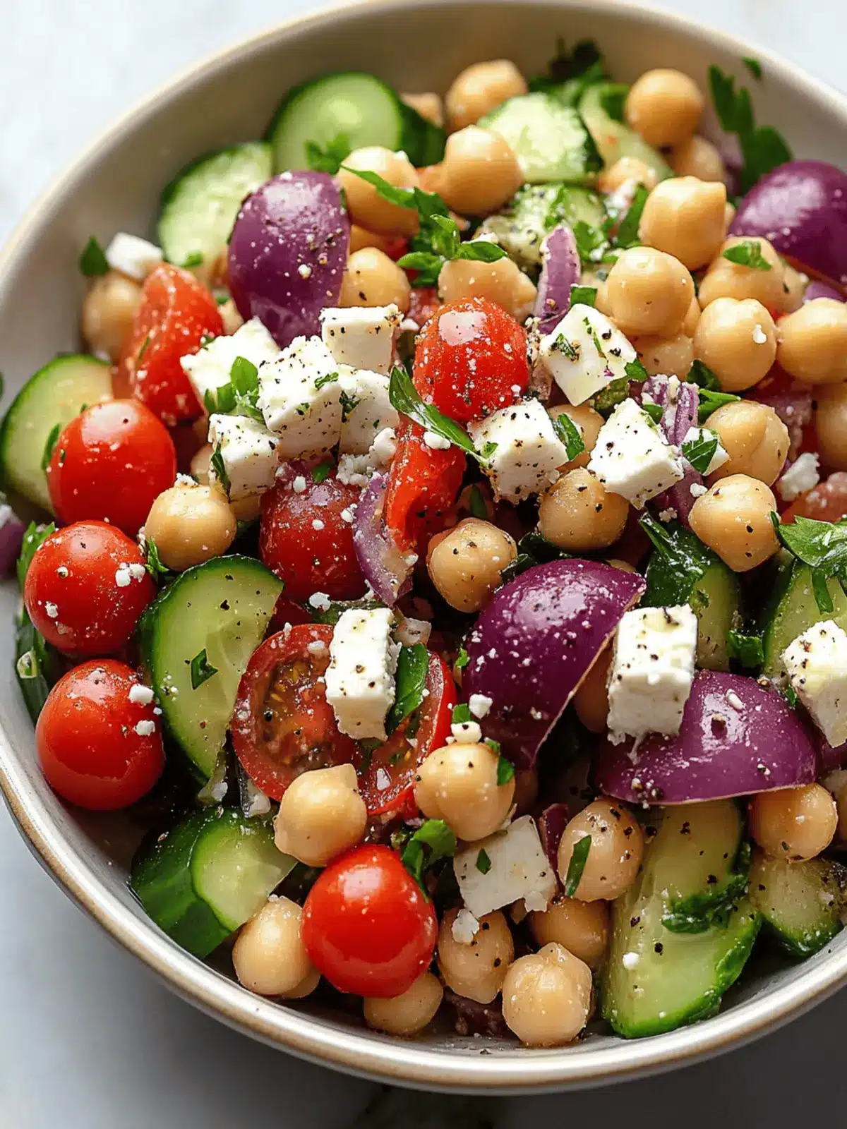 Chickpea Greek Salad: Your Quick Mediterranean Flavor Fix 3 Chickpea Greek Salad: Your Quick Mediterranean Flavor Fix