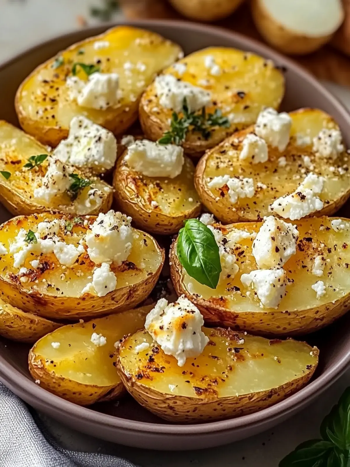 Baked Feta Potatoes