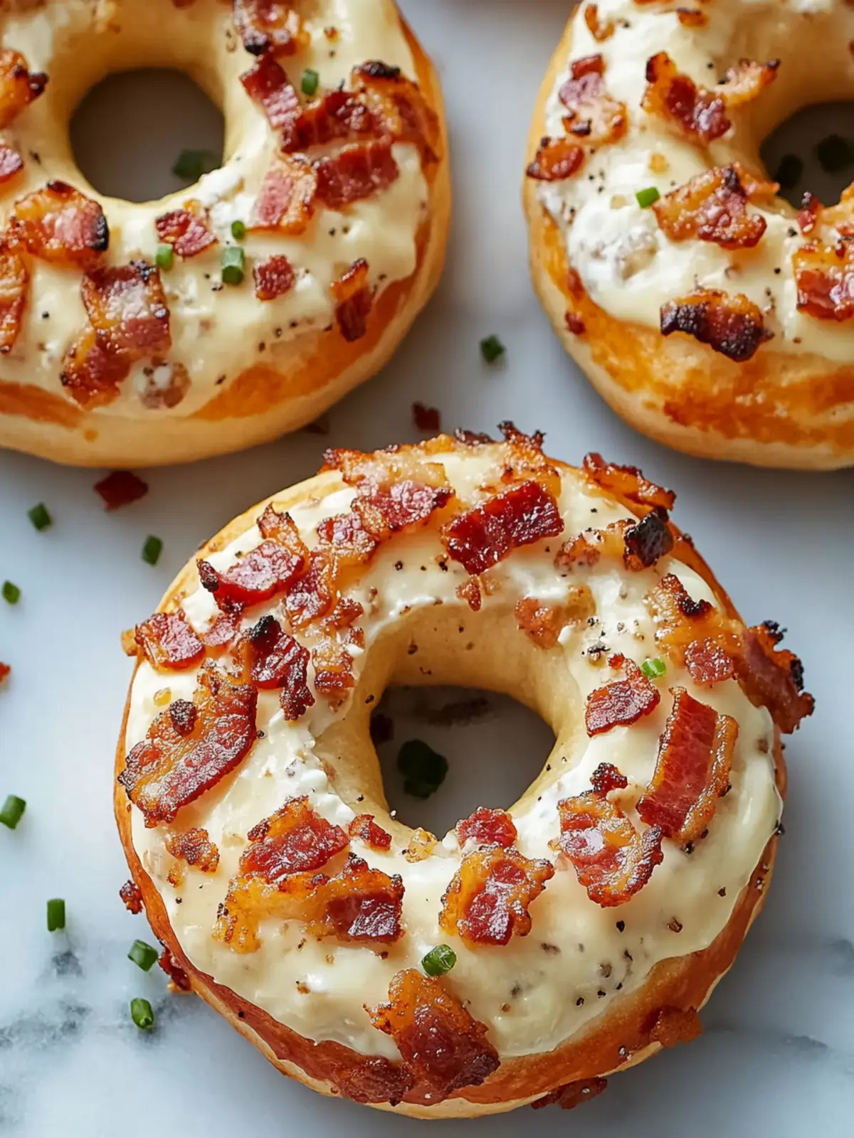Bacon Cream Cheese Bagels