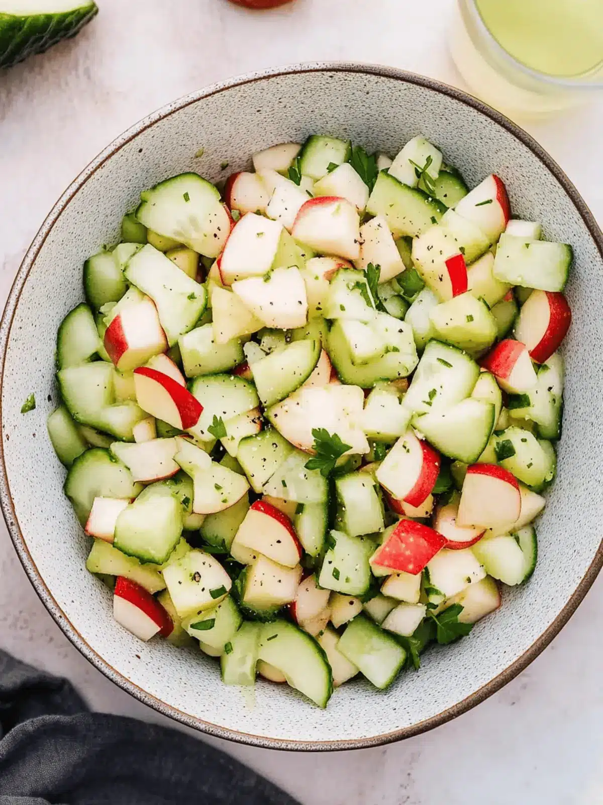 Crisp Cucumber Apple Salad with Sweet Honey Dressing Delight 4 Cucumber Apple Salad