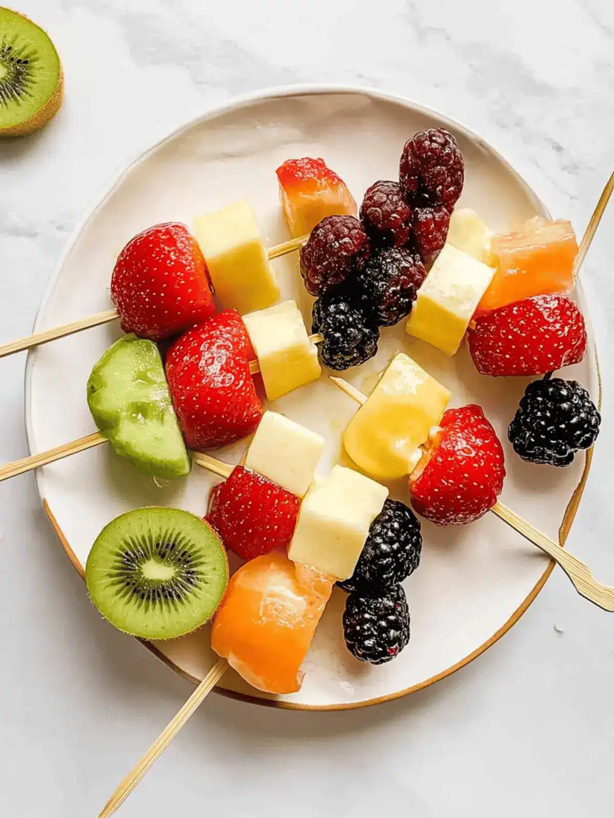 Fruit and Cheese Kabobs: Easy, Healthy Snack in Minutes 4 Fruit and Cheese Kabobs: Easy, Healthy Snack in Minutes