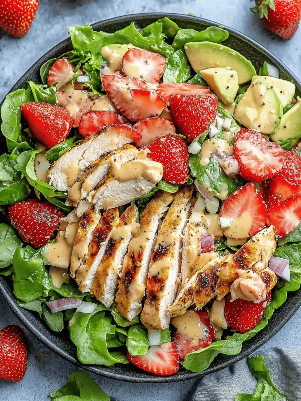 Strawberry Chicken Salad with Zingy Mustard Vinaigrette 3 Strawberry Chicken Salad with Zingy Mustard Vinaigrette
