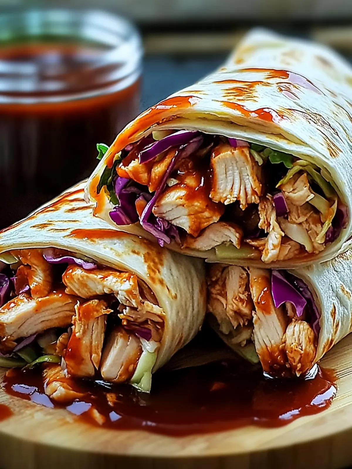 BBQ Chicken Coleslaw Wraps