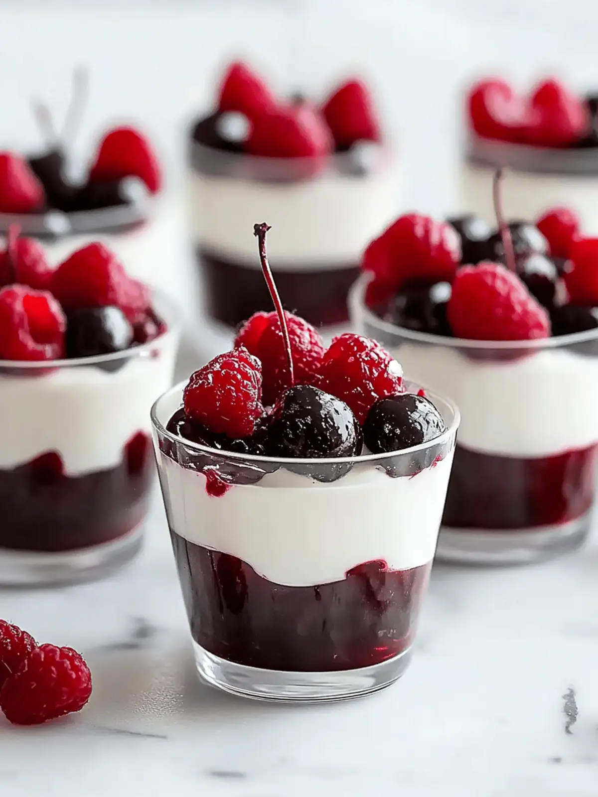 DLux Mini Dessert Cups: No-Bake Cherry Chocolate Bliss 2 DLux Mini Dessert Cups