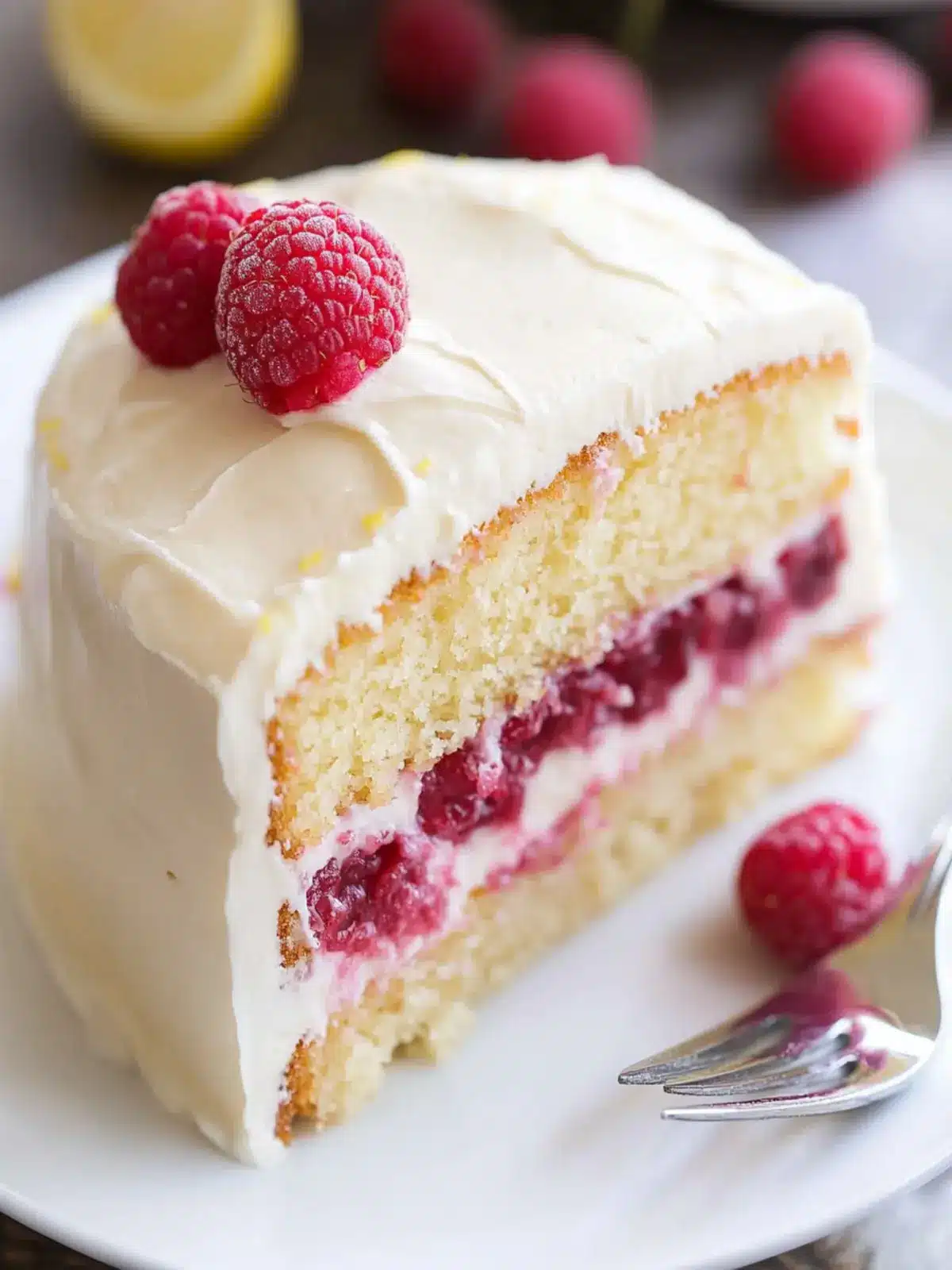 Delicious Raspberry Cake with Lemon Buttercream Bliss 4 Raspberry Cake with Lemon Buttercream