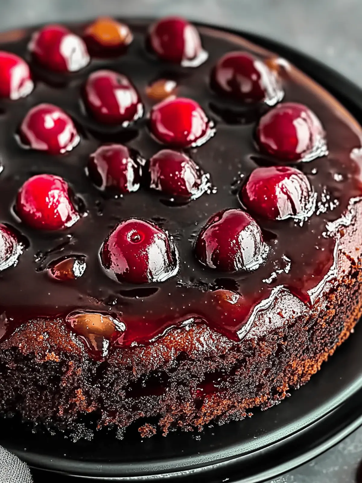 Irresistible Chocolate Cherry Upside Down Cake Delight 4 Chocolate Cherry Upside Down Cake