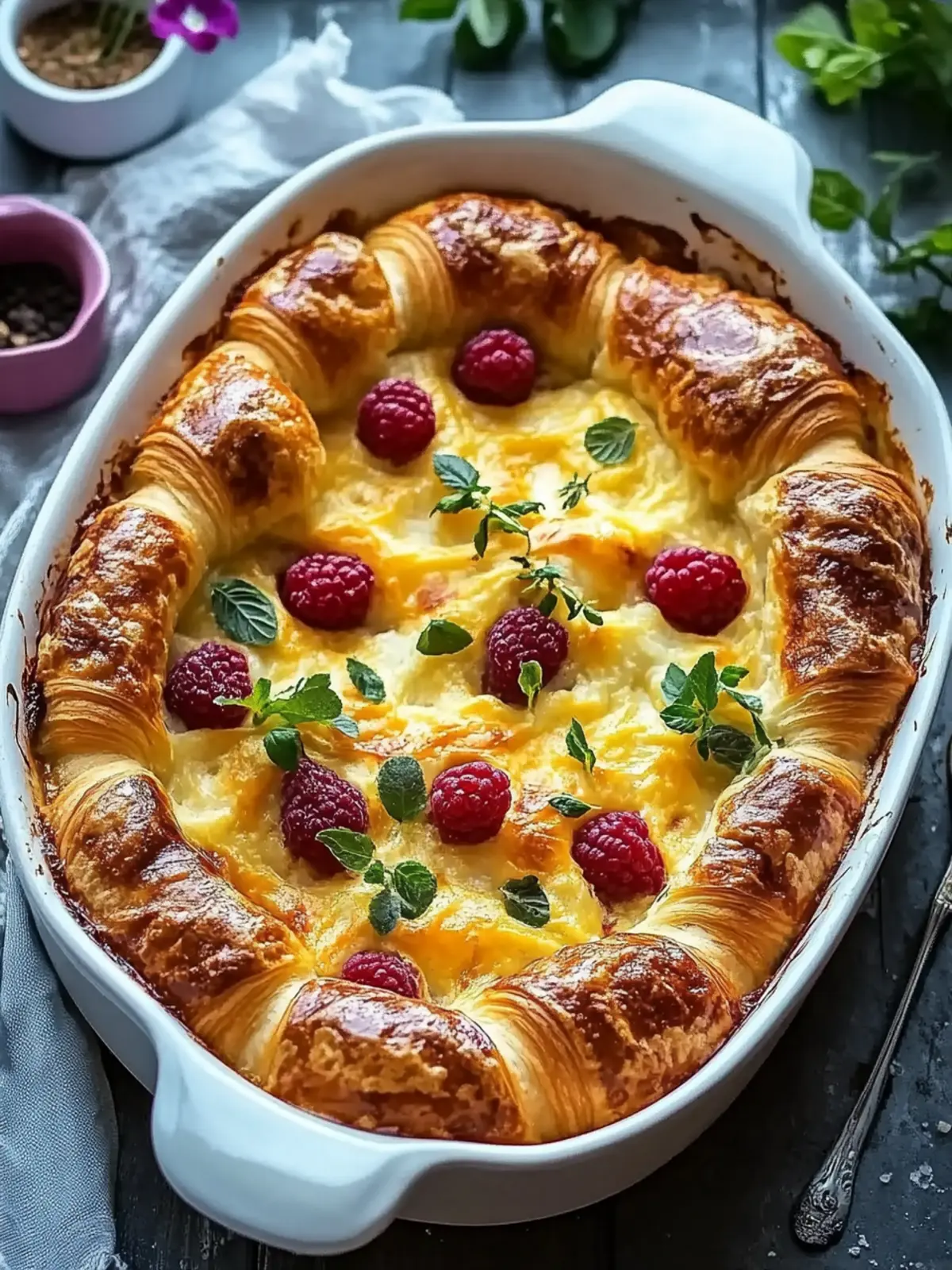 Dreamy Overnight Croissant Breakfast Casserole to Elevate Mornings 3 Overnight Croissant Breakfast Casserole