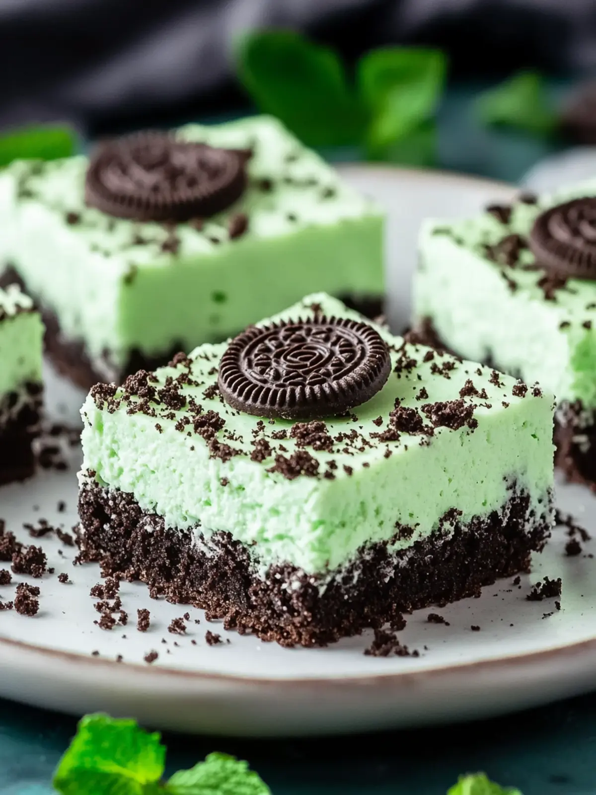 Mint Oreo Cheesecake Bars to Satisfy Your Sweet Cravings 2 Mint Oreo Cheesecake Bars