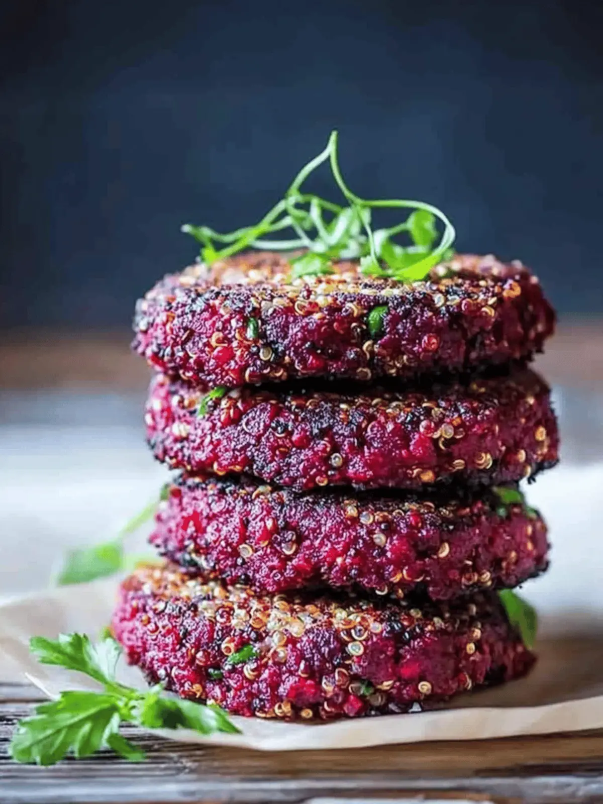 Beet and Goat Cheese Quinoa Patties