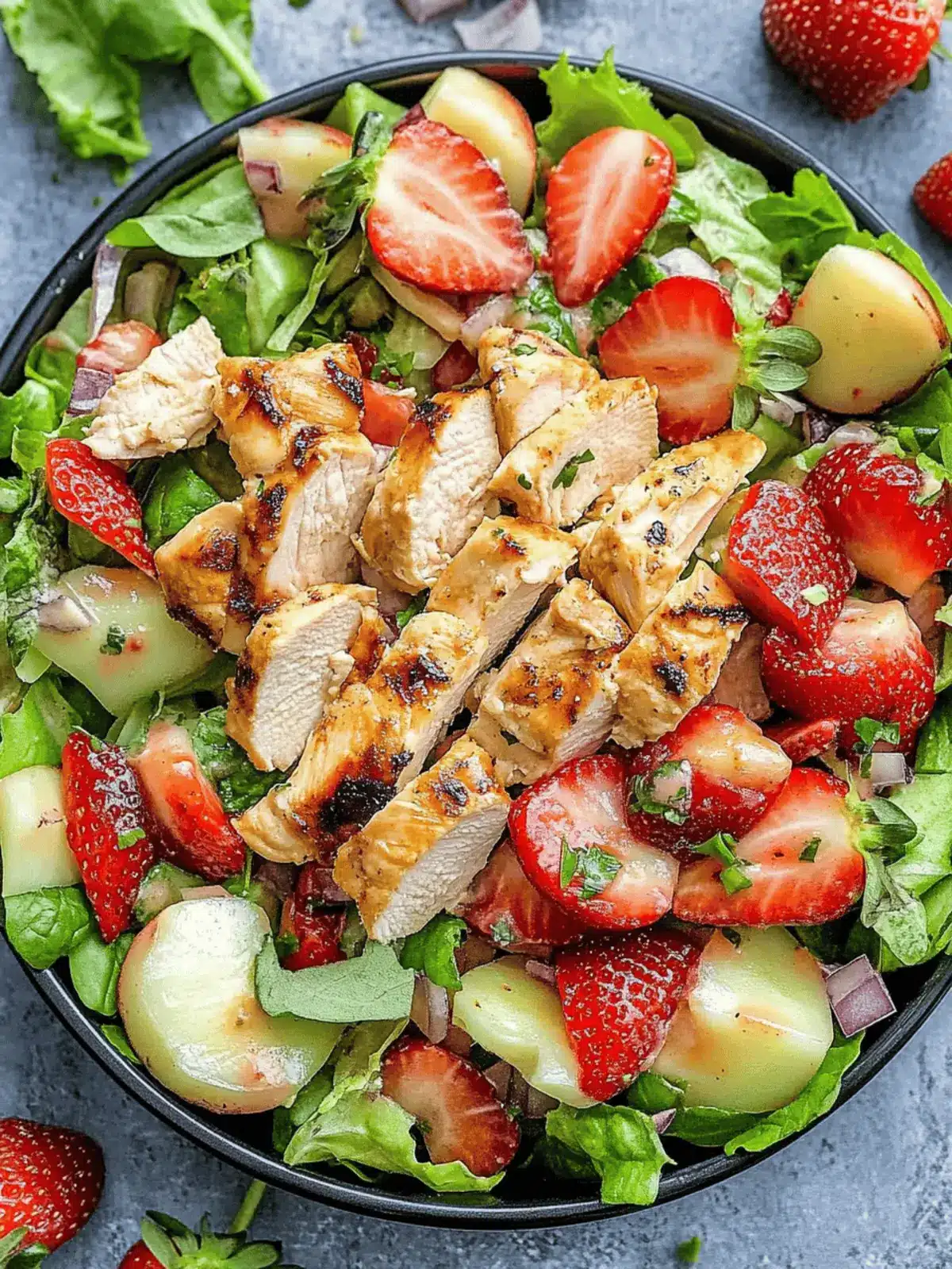 Strawberry Chicken Salad with Zingy Mustard Vinaigrette 4 Strawberry Chicken Salad with Zingy Mustard Vinaigrette