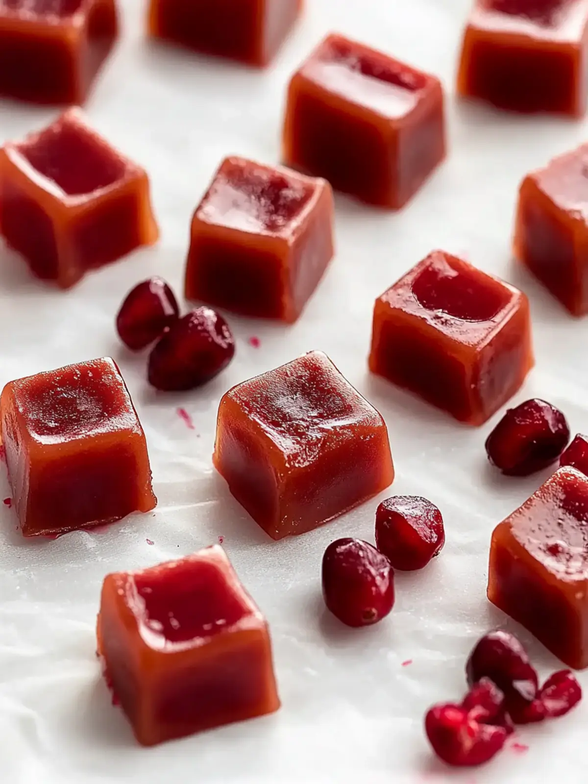 Sweet Cranberry Pomegranate Caramels
