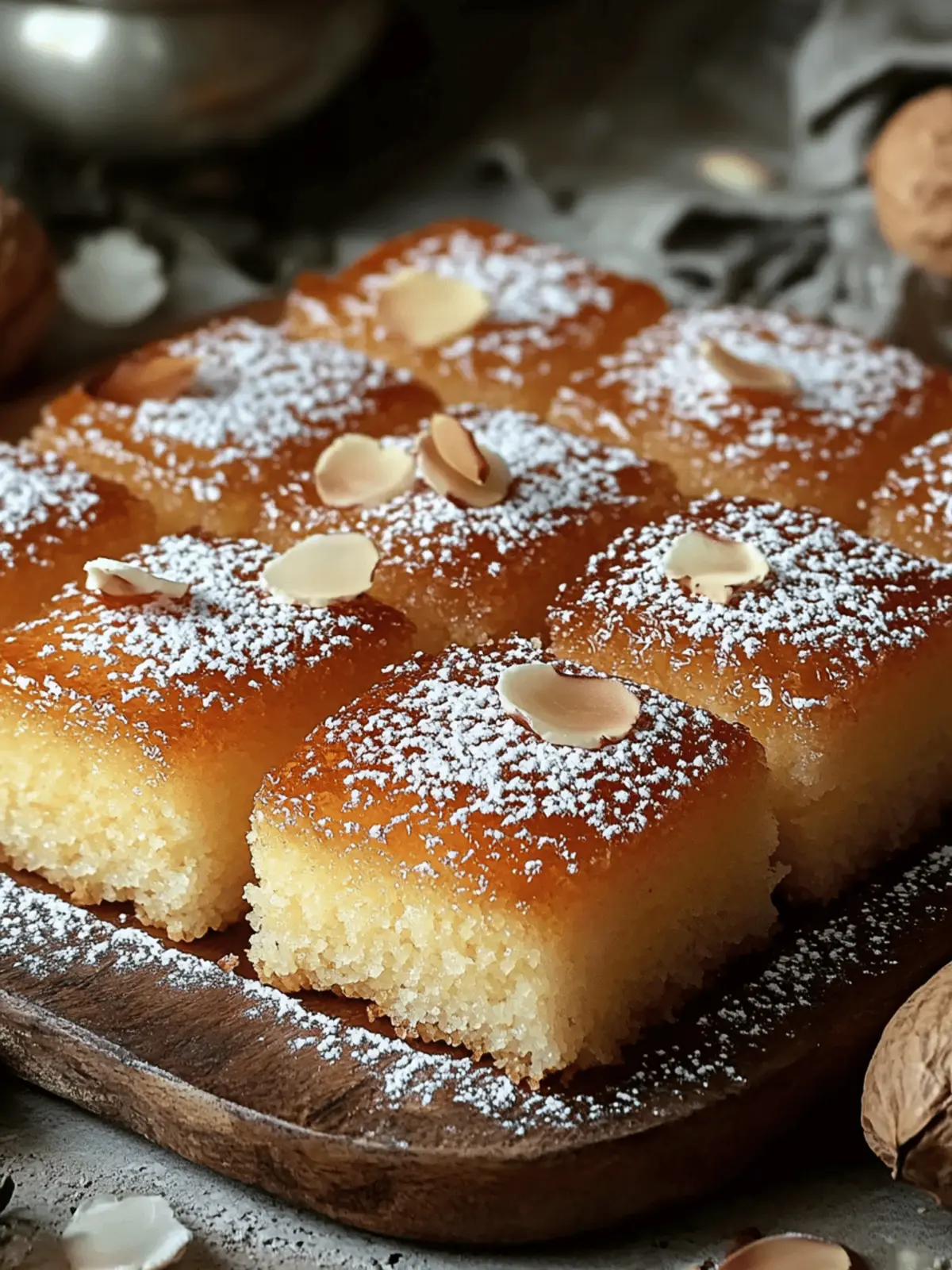 Sweet Semolina Cake Basbousa: A Delicious Twist on Tradition 3 Sweet Semolina Cake Basbousa