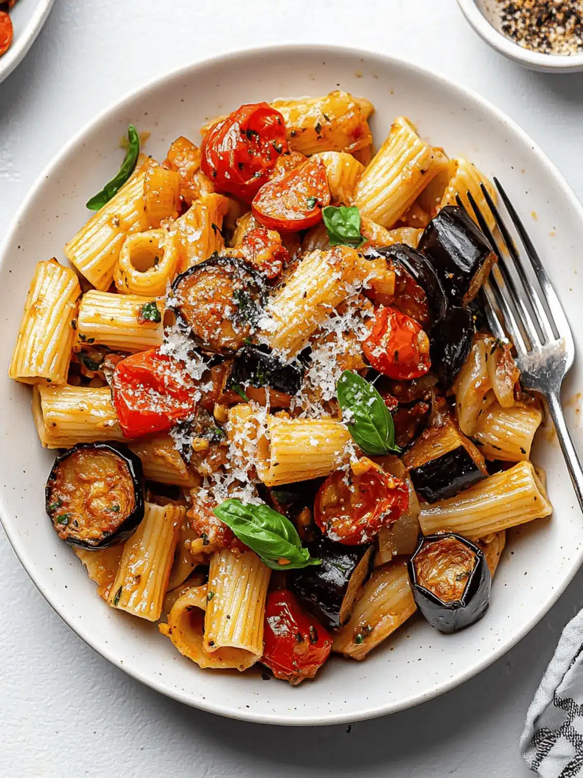 Delicious Roasted Eggplant Pasta with Fresh Summer Tomatoes 4 Roasted Eggplant Pasta